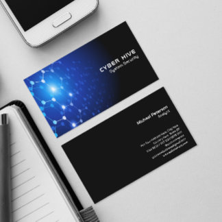 Connected Lines and Dots | Modern Futuristic Business Card