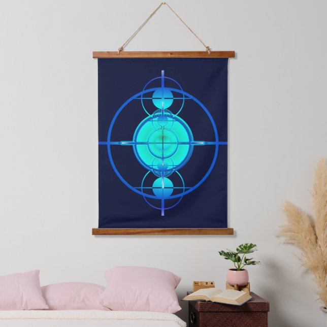 Connected Minds (Night Version) Hanging Tapestry (Bedroom)