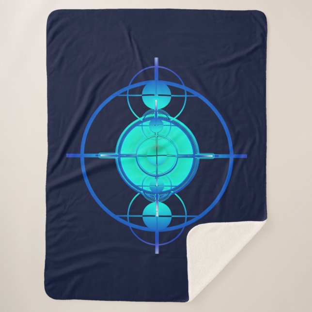 Connected Minds (Night Version) Sherpa Blanket (Front)