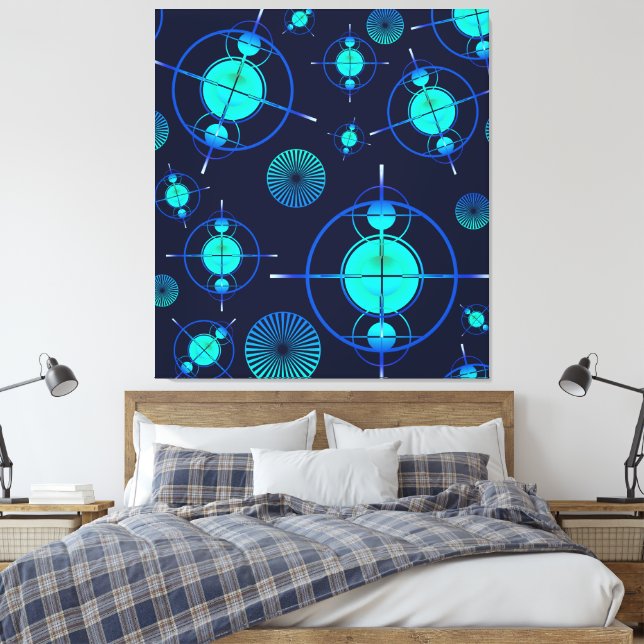 Connected Minds Pattern 2 Canvas Print (Insitu(Bedroom))