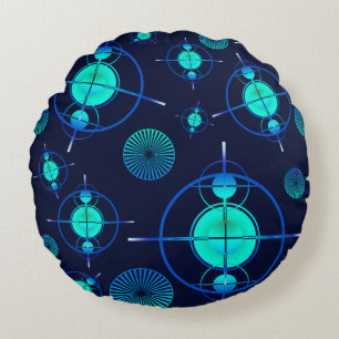 Connected Minds Pattern 2 Round Pillow