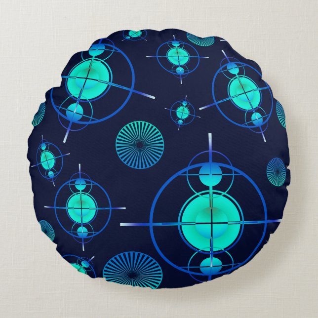Connected Minds Pattern 2 Round Pillow (Front)