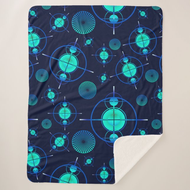 Connected Minds Pattern 2 Sherpa Blanket (Front)