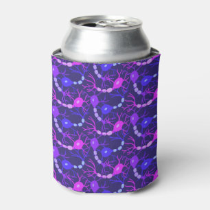 Connected Neurons Neon Purple Can Cooler