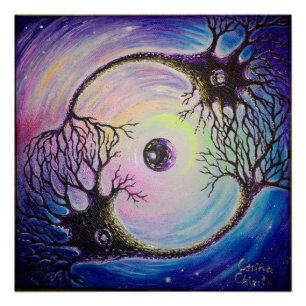 Connected neurons poster