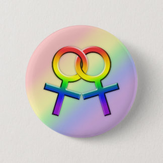 Connected Rainbow Female Symbols Button 01