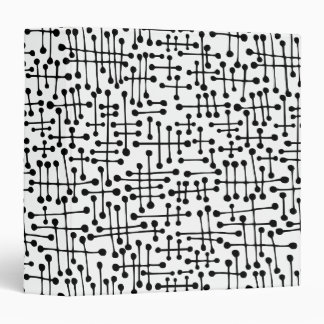 Connected Spots (1.5in) Black on White Binder