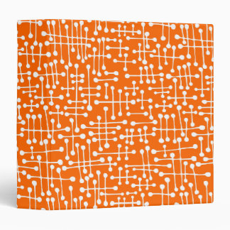 Connected Spots (1.5in) White on Orange Binder