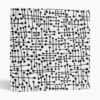 Connected Spots (1in) Black on White Binder