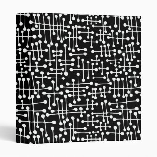 Connected Spots (1in) White on Black Binder