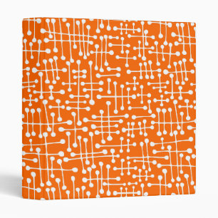 Connected Spots (1in) White on Orange Binder