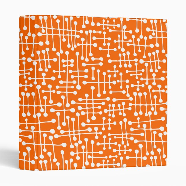 Connected Spots (1in) White on Orange Binder (Front/Spine)