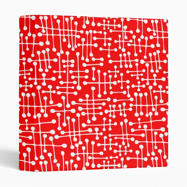 Connected Spots (1in) White on Red Binder (Front/Spine)