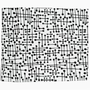 Connected Spots (2in) Black on White Binder