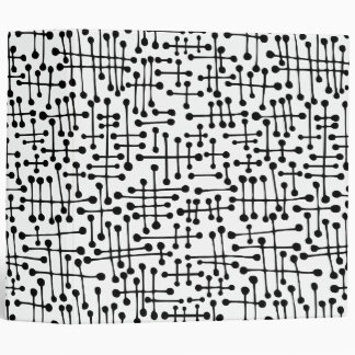 Connected Spots (2in) Black on White Binder