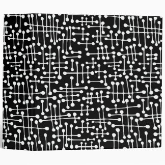 Connected Spots (2in) White on Black Binder