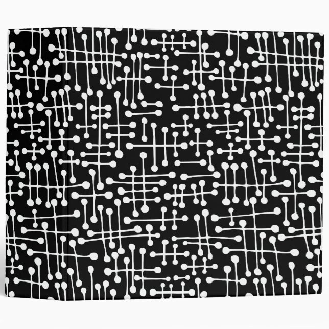 Connected Spots (2in) White on Black Binder (Front/Spine)