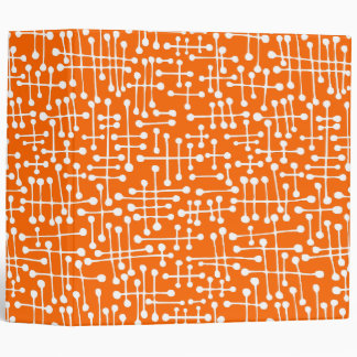 Connected Spots (2in) White on Orange Binder