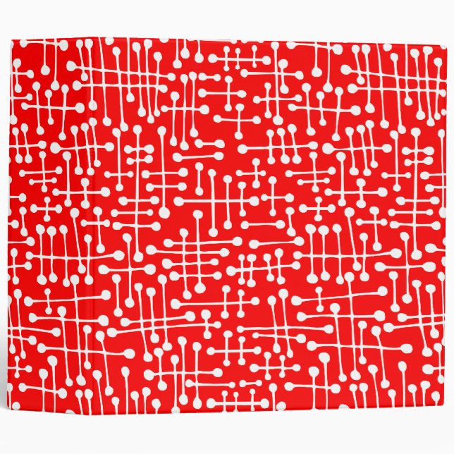 Connected Spots (2in) White on Red Binder (Front/Spine)