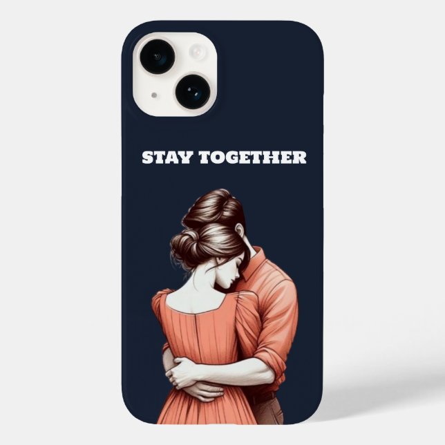 Connected Two  Hearts| Stay Together Design  Case- Case-Mate iPhone Case (Back)
