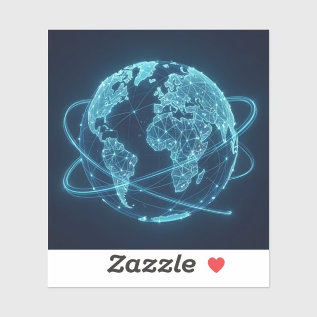 Connected World – Global Network Art Square (Sheet)