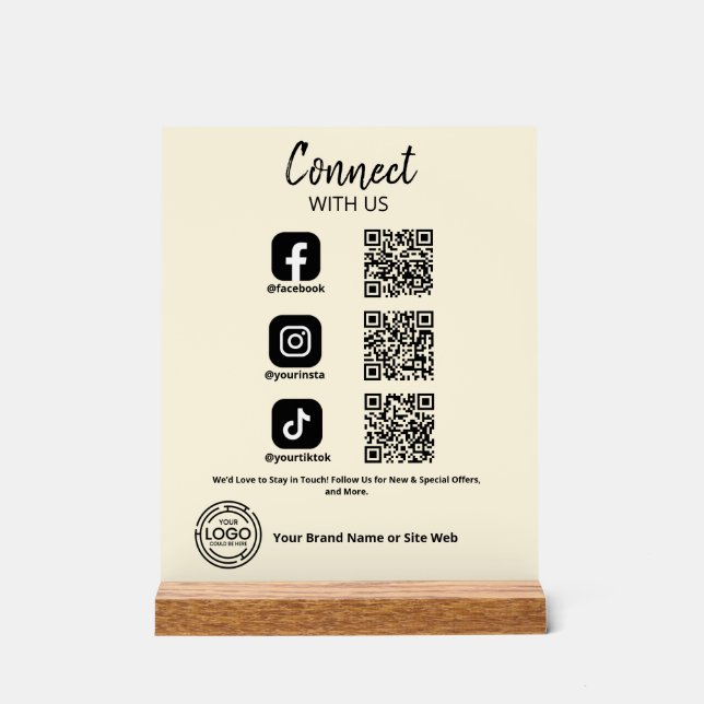 Connectez-vous avec nous Social Media Code QR (Recto)