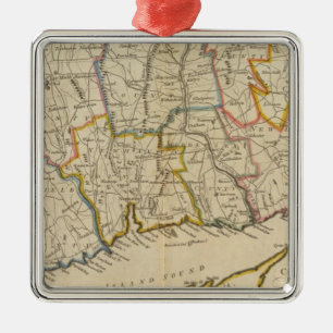 Connecticut 10 metal ornament