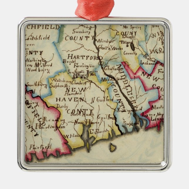 Connecticut 11 metal ornament (Front)