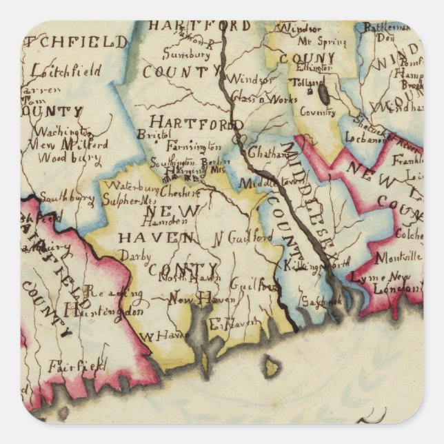 Connecticut 11 square sticker (Front)