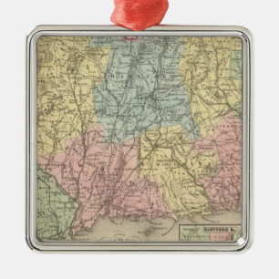 Connecticut 15 metal ornament