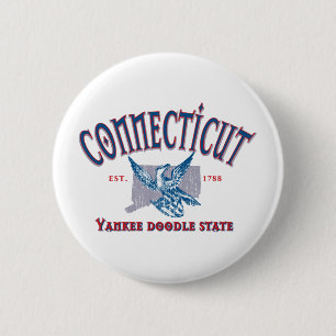Connecticut 2 Inch Round Button