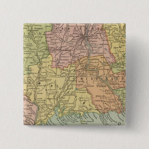 Connecticut 5 2 inch square button