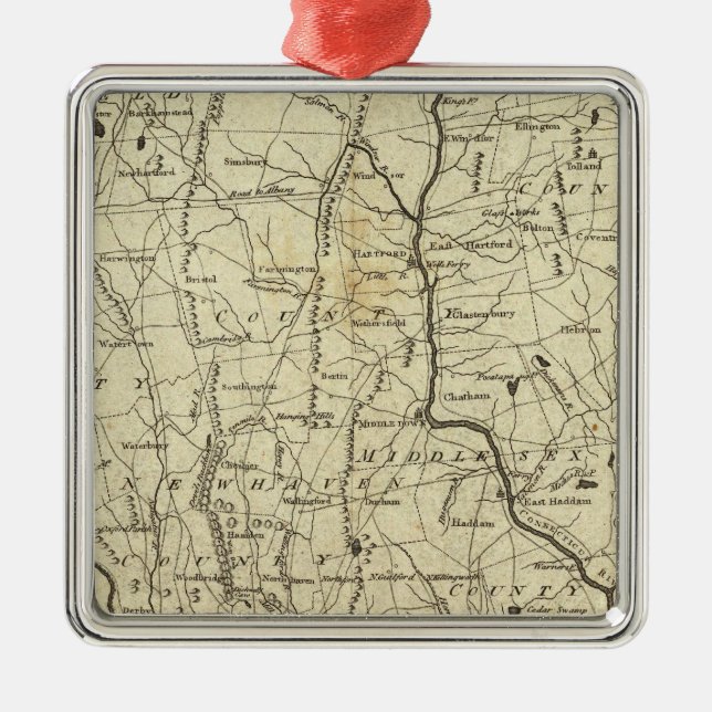 Connecticut 7 metal ornament (Front)