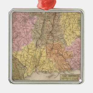 Connecticut 8 metal ornament