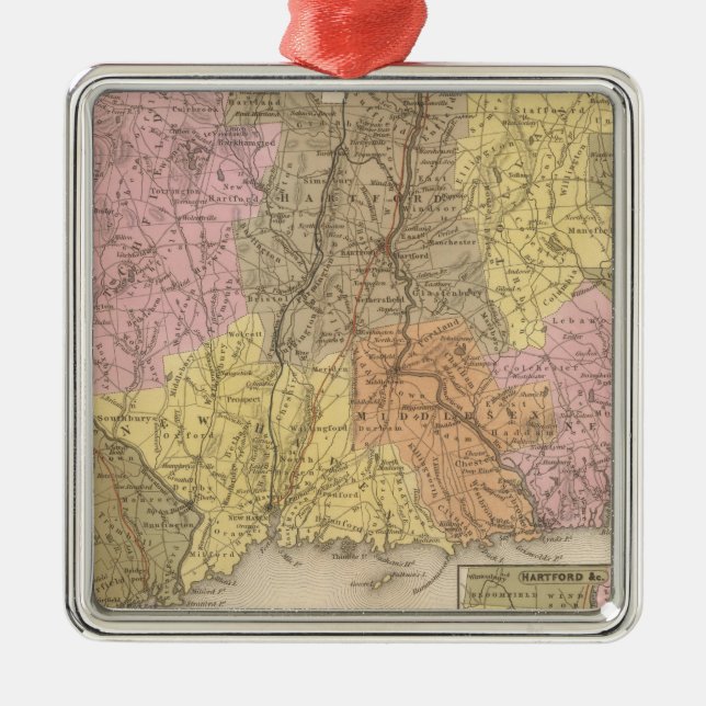 Connecticut 8 metal ornament (Front)