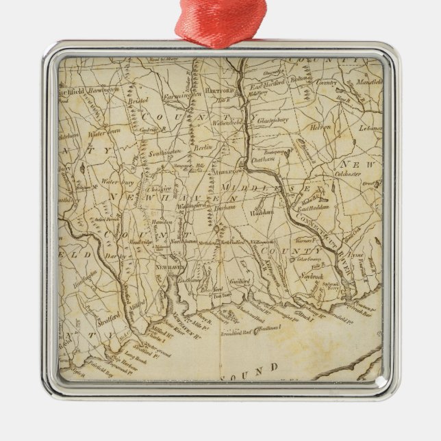 Connecticut 9 metal ornament (Front)