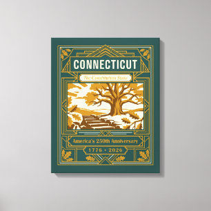 Connecticut Art Deco America 250th Anniversary Canvas Print