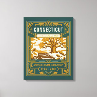 Connecticut Art Deco America 250th Anniversary Canvas Print