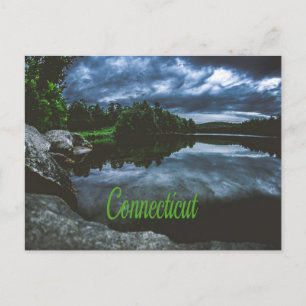 Connecticut Beutiful Lake Trees Postcard