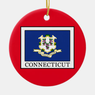Connecticut Ceramic Ornament