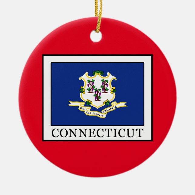 Connecticut Ceramic Ornament (Front)