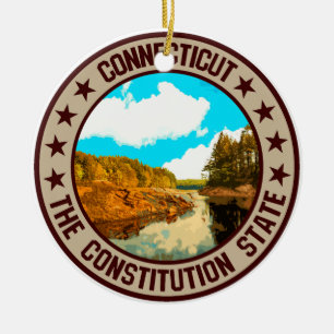 Connecticut                                        ceramic ornament