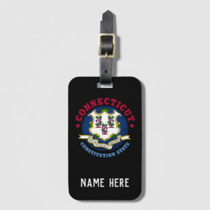 CONNECTICUT CONSTITUTION STATE FLAG LUGGAGE TAG