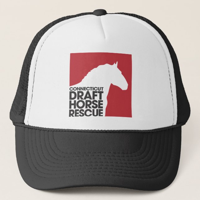 Connecticut Draught   Horse Rescue logo Trucker Hat (Front)
