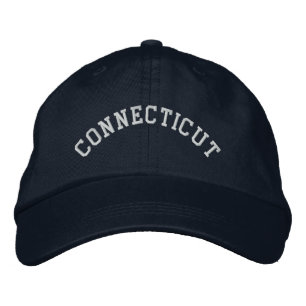 Connecticut Embroidered Basic Cap Navy Blue