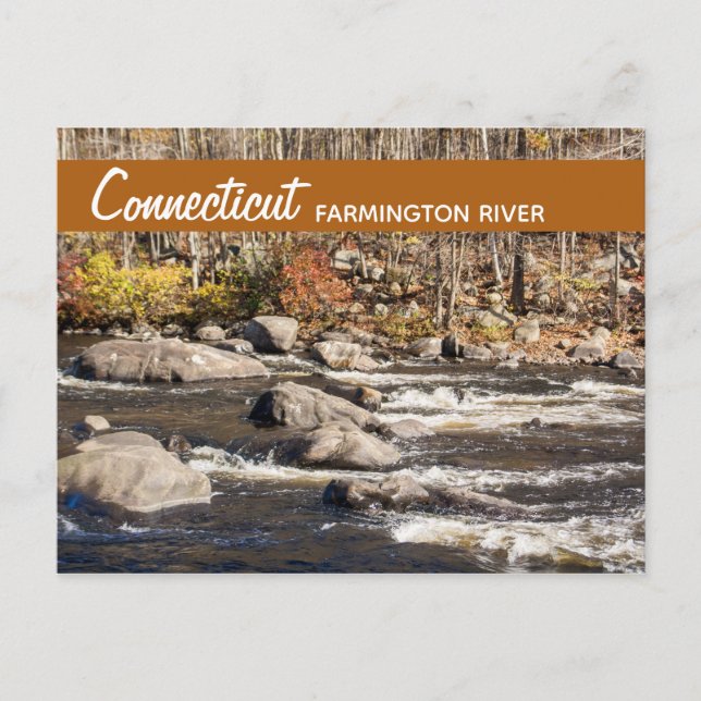 Connecticut Farmington River Postcard (Front)