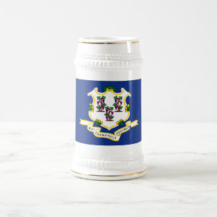 CONNECTICUT FLAG BEER STEIN