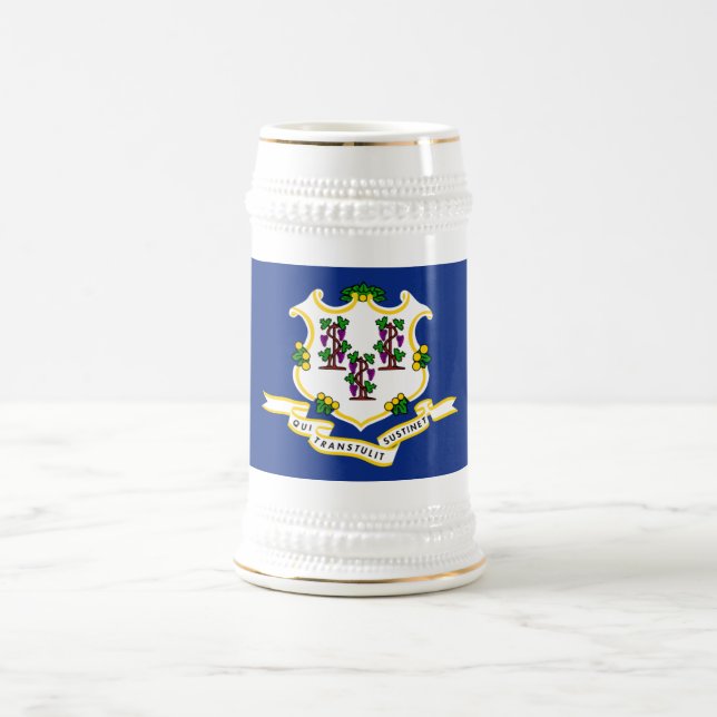 CONNECTICUT FLAG BEER STEIN (Center)