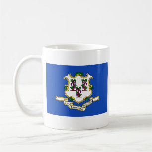 Connecticut Flag + Map Mug