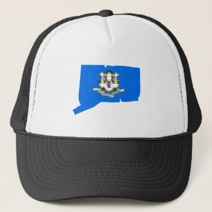 Connecticut Flag Map Trucker Hat